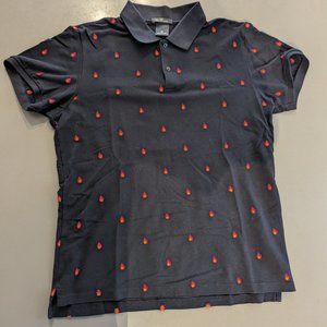 Scotch & Soda Men's Black and Red Polo Size M